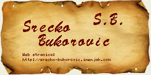 Srećko Bukorović vizit kartica